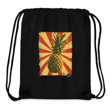 Propaganda-Stil Ananas - Stanley/Stella recycelter Gym Bag - Schwarz - Vorne