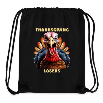 TURKEY THANKSGIVING LOSERS - Stanley/Stella Recycled Gym Bag - black - Front