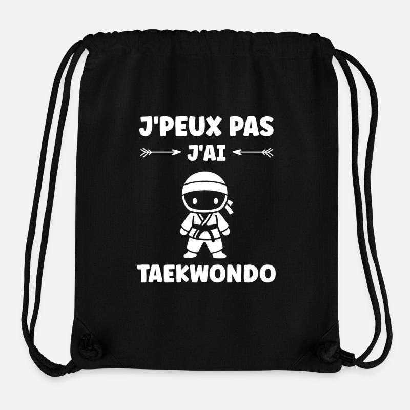 taekwondo - Sac à cordon recyclé Stanley/Stella - noir