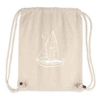 Sailboat Drawing - Stanley/Stella Recycled Gym Bag - natural - Front