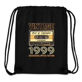 25th Birthday Cassette September 1999 Year 99 - Stanley/Stella Recycled Gym Bag - black - Front