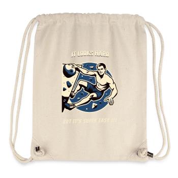 Escalade de bloc vintage t-shirt drôle de dicton - Sac à cordon recyclé Stanley/Stella - blanc naturel - Devant