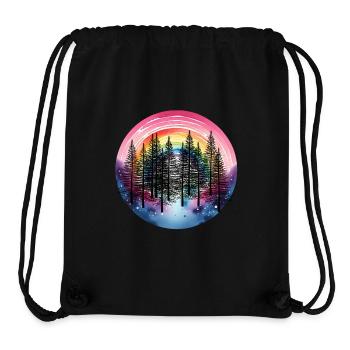 Rainbow Forest Nature Nature Lover Spruce Tree - Stanley/Stella Recycled Gym Bag - black - Front