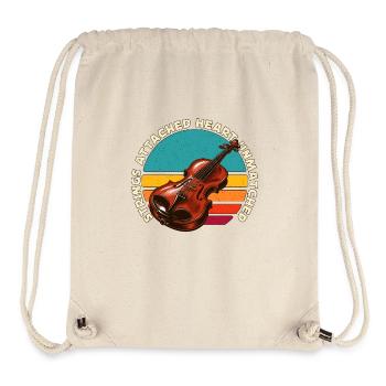 Fiddle Strings Attached Heart Musical Instrument - Stanley/Stella Recycled Gym Bag - natural - Front