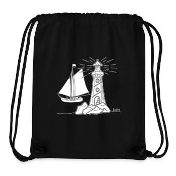 maritime, lighthouse, lighthouses, sailing ship, ship - Stanley/Stella Recycled Gym Bag - black - Front