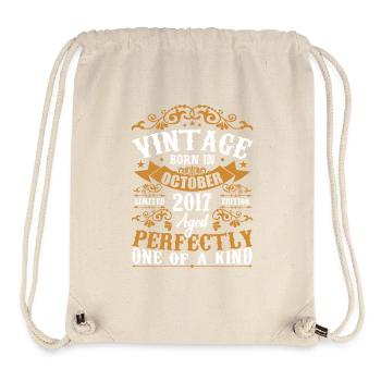 2017 Retro 2017 Octobre Anniversaire Octobre 2017 - Sac à cordon recyclé Stanley/Stella - blanc naturel - Devant