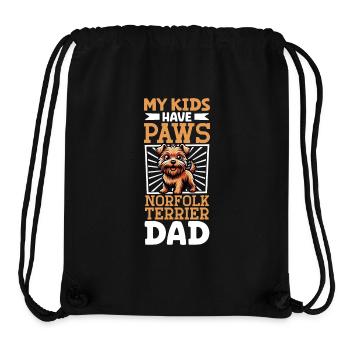 Norfolk Terrier Papa - Stanley/Stella recycelter Gym Bag - Schwarz - Vorne