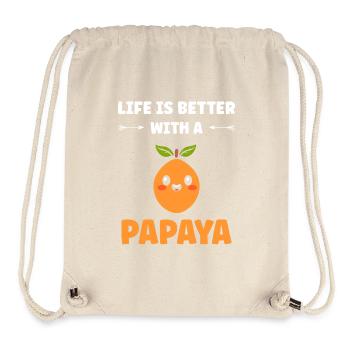 Papaya - Stanley/Stella recycelter Gym Bag - Naturweiß - Vorne