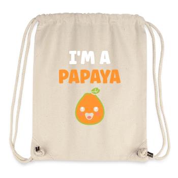 Papaya - Stanley/Stella recycelter Gym Bag - Naturweiß - Vorne