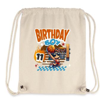 Basketball 11. Geburtstag - Stanley/Stella recycelter Gym Bag - Naturweiß - Vorne