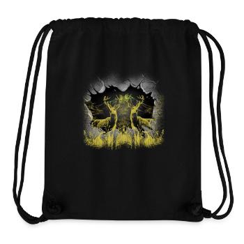 mystisch Wald Hirsche Hirsch Rotwild Natur Rehbock - Stanley/Stella recycelter Gym Bag - Schwarz - Vorne