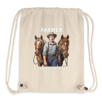 FARMER BORN FOR THE FIELD - Stanley/Stella recycelter Gym Bag - Naturweiß - Vorne