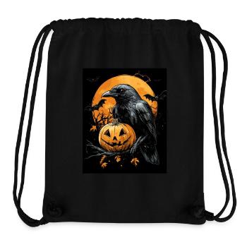 Halloween Geschenk Frauen Krähe Männer Kinder Deko - Stanley/Stella recycelter Gym Bag - Schwarz - Vorne