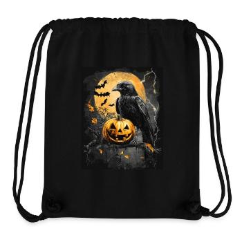 Halloween Geschenk Frauen Krähe Männer Kinder Deko - Stanley/Stella recycelter Gym Bag - Schwarz - Vorne