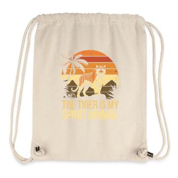 Der Tiger Ist Mein Spirit Animal - Stanley/Stella recycelter Gym Bag - Naturweiß - Vorne