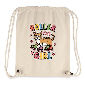 Roller Cat Girl Skating Girl Roller Skates Gift - Sac à cordon recyclé Stanley/Stella - blanc naturel - Devant