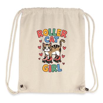 Roller Cat Girl Skating Girl Roller Skates Gift - Sac à cordon recyclé Stanley/Stella - blanc naturel - Devant