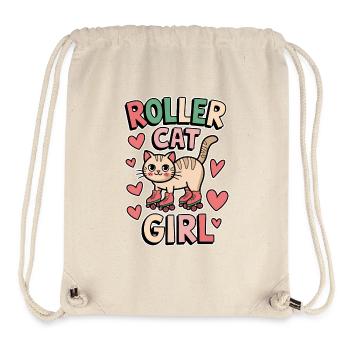 Roller Cat Girl Skating Girl Roller Skates Gift - Sac à cordon recyclé Stanley/Stella - blanc naturel - Devant
