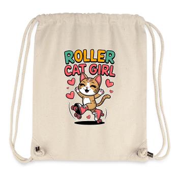 Roller Cat Girl Skating Girl Roller Skates Gift - Sac à cordon recyclé Stanley/Stella - blanc naturel - Devant
