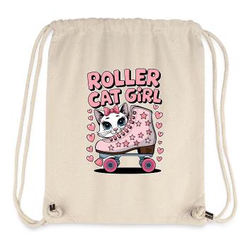 Roller Cat Girl Skating Girl Roller Skates Gift - Sac à cordon recyclé Stanley/Stella - blanc naturel - Devant