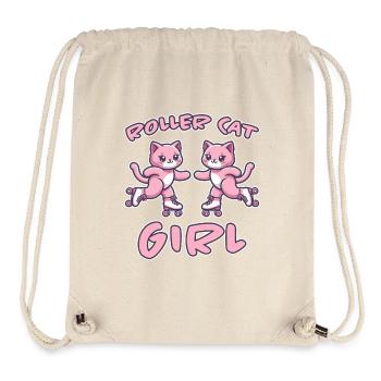 Roller Cat Girl Skating Girl Roller Skates Gift - Sac à cordon recyclé Stanley/Stella - blanc naturel - Devant