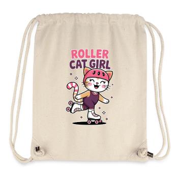 Roller Cat Girl Skating Girl Roller Skates Gift - Sac à cordon recyclé Stanley/Stella - blanc naturel - Devant