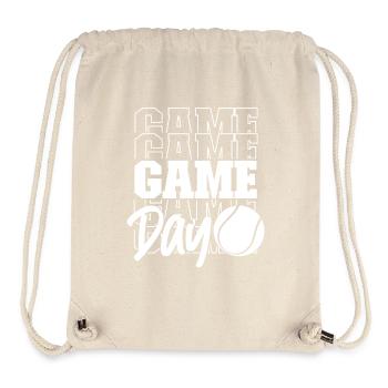 Funny Tennis Player Racket Game - Stanley/Stella Recycled Gym Bag - natural - Front