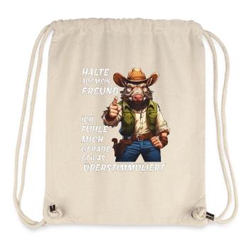 HALTE AUF MEIN FREUND ÜBERSTIMMULIERT - Stanley/Stella recycelter Gym Bag - Naturweiß - Vorne