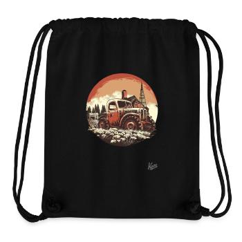 The Vintage Retro Farm Tractor - Stanley/Stella Recycled Gym Bag - black - Front