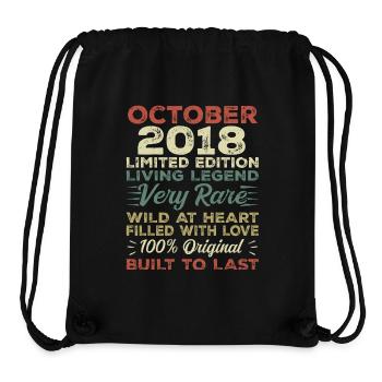 2018 Octobre 2018 Anniversaire Octobre 2018 Original - Sac à cordon recyclé Stanley/Stella - noir - Devant