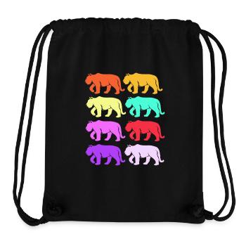 Weißer Tiger - Stanley/Stella recycelter Gym Bag - Schwarz - Vorne