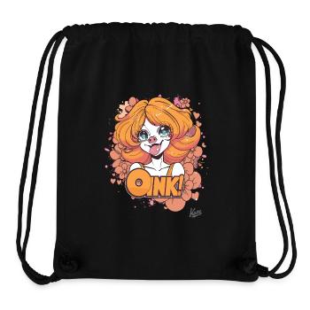 Das süße Schweine-Mädchen sagt Oink! - Stanley/Stella recycelter Gym Bag - Schwarz - Vorne