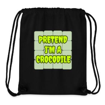 Pretend I’m a Crocodile - Krokodil Kostüm - Stanley/Stella recycelter Gym Bag - Schwarz - Vorne