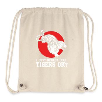 Weißer Tiger - Stanley/Stella recycelter Gym Bag - Naturweiß - Vorne