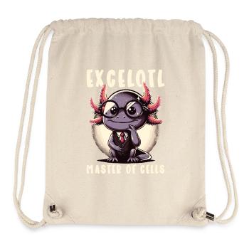 Excelotl Geeky Spreadsheet Axolotl - Stanley/Stella Recycled Gym Bag - natural - Front