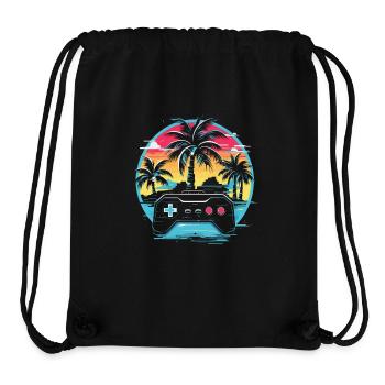 Video Games Vaporwave - Stanley/Stella Recycled Gym Bag - black - Front