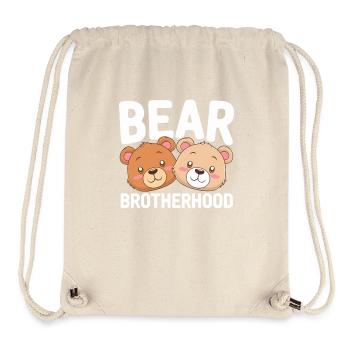 Bären Gruppen Design Bären Brotherhood - Stanley/Stella recycelter Gym Bag - Naturweiß - Vorne