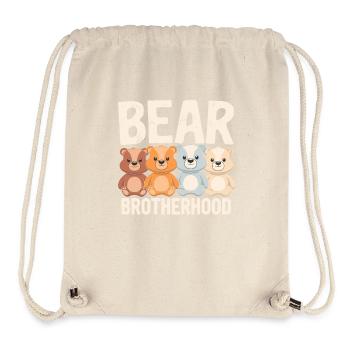 Bären Gruppen Design Bären Brotherhood - Stanley/Stella recycelter Gym Bag - Naturweiß - Vorne