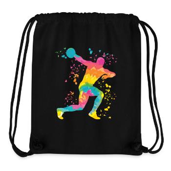 Diskuswerfer Colorsplash Diskuswurf - Stanley/Stella recycelter Gym Bag - Schwarz - Vorne