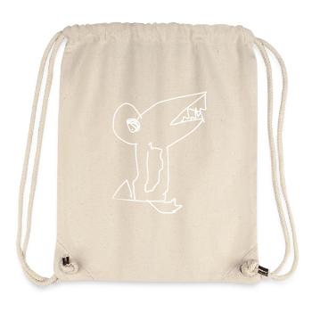 Oiseau Animal Drôle - Sac à cordon recyclé Stanley/Stella - blanc naturel - Devant
