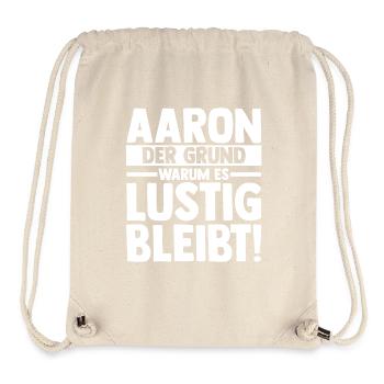 First name Aaron - Stanley/Stella Recycled Gym Bag - natural - Front