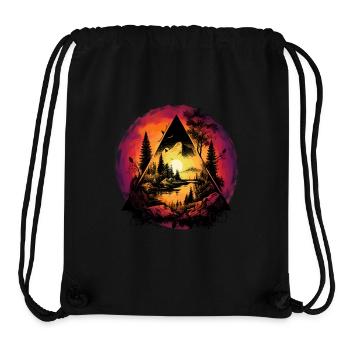 Nature, Nature Lover, Forest, Sunset - Stanley/Stella Recycled Gym Bag - black - Front