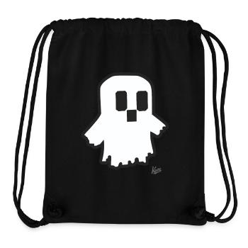 Funny Little Cartoon Pixel Ghost - Stanley/Stella Recycled Gym Bag - black - Front
