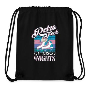 Roller Skating Skate Retro Feels Disco Nights Gift - Stanley/Stella Recycled Gym Bag - black - Front