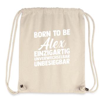 Alexander Alexandra Alexa Alex - Stanley/Stella recycelter Gym Bag - Naturweiß - Vorne