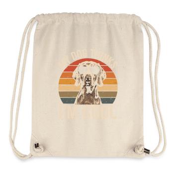 Weimaraner Mein Hund Denkt Das Ich Cool Bin - Stanley/Stella recycelter Gym Bag - Naturweiß - Vorne