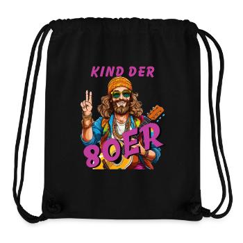 HOMME ENFANT DES ANNÉES 80 - Sac à cordon recyclé Stanley/Stella - noir - Devant