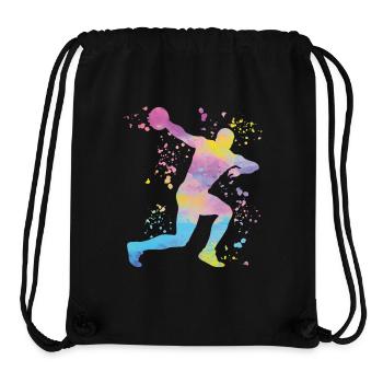 Diskuswerfer Colorsplash Diskuswurf - Stanley/Stella recycelter Gym Bag - Schwarz - Vorne