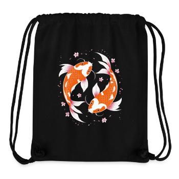 Koi Poisson Carpe Japon Chine Poisson - Sac à cordon recyclé Stanley/Stella - noir - Devant
