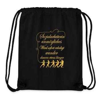 Sozialarbeiterin Unmögliches sofort erledigt - Stanley/Stella recycelter Gym Bag - Schwarz - Vorne